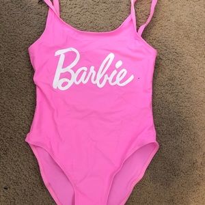 Light pink Barbie one piece bathing suit